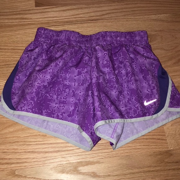 Nike Pants - NIKE kids running shorts in purple pixels